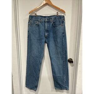 Levi's 505 Regular Fit Medium Stonewash Blue Jeans, 36x30, 100% Cotton